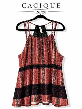 Cacique Floral Halter Boho, Cottagecore, Romantic Sundress size 26/28